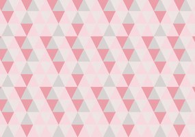 Fotótapéta - Rózsaszín háromszögek (152,5x104 cm)