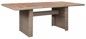 7 részes kültéri polyrattan étkezőgarnitúra párnákkal