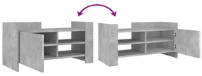 betonszürke szerelt fa TV-szekrény 80 x 35 x 40 cm