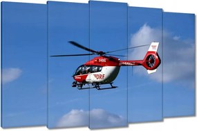 Vászonkép 150x95 Piros-fehér Helikopter