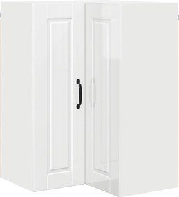 vidaXL Konyhaszekrény Magas Fényű Fehér 57 x 57 x 80 cm Faanyag