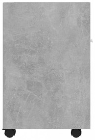 betonszürke szerelt fa kerekes kisszekrény 33 x 38 x 60 cm