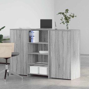 recepciós pult szürke sonoma 155x50x103,5 cm szerelt fa