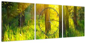 Kép - Az erdő tavaszi ébredése (órával) (90x30 cm)