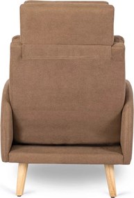 Kényelmes Fotel Barna Színben Lábtartóval. HENRY Belföldi Raktárról