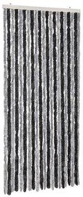 szürke és fekete zsenília rovarfüggöny 90x200 cm