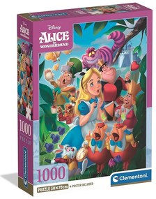 Disney Alice Csodaországban Adventures 1000 db-os Compact puzzle Clementoni