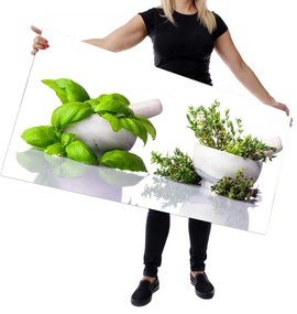 Wallplex falburkoló konyhapanel Fűszernövények (Méret: Közepes 60x180)