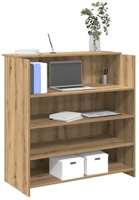 recepciós pult kézműves tölgy 100x50x103,5 cm szerelt fa