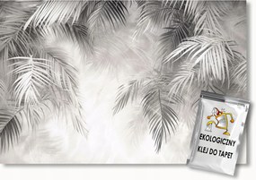 Fotótapéta Flizelina Dekoráció Természet Szürke Pálmalevelek 400x280 ragasztó