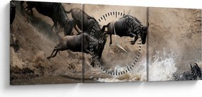 Kép - Gnúcsorda (órával) (90x30 cm)