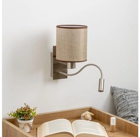 Brilagi - LED Fali lámpa NUBILA 1xE27/25W/230V + LED/3W króm/barna