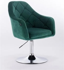 HR831 Sötétzöld Modern Velúr Szék