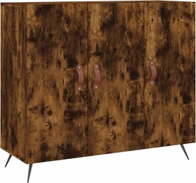 vidaXL füstös tölgy színű szerelt fa tálalószekrény 90 x 34 x 80 cm