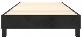 fekete bársony rugós ágykeret 90 x 200 cm