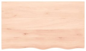 kezeletlen tömör tölgyfa fali polc 100x60x(2-4) cm
