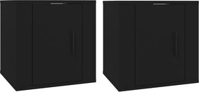 vidaXL 2 db fekete falra szerelhető TV-szekrény 40 x 34,5 x 40 cm