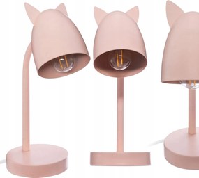 Gyerek asztali lámpa rózsaszín Macska Fülek fém