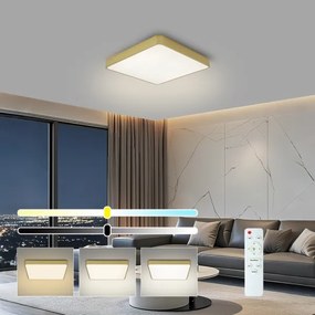 Brilagi-LED dimmelhető mennyezeti lámpa POOL LED/36W/230V 3000-6000K 40x40 cm arany+távirányító
