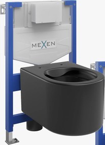 Mexen Fenix XS-F, rejtett modul és függesztett WC Sofia, fekete matt, 6803354XX85