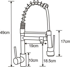 Mexen CORINA - Magas csap / mosogató, króm, 670601-00