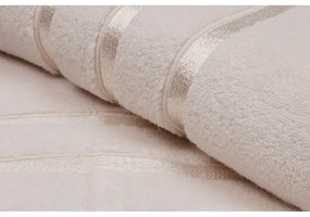 Dolce 2 db-os homokbarna pamut fürdőlepedő szett, 70 x 140 cm - Foutastic