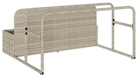 világosszürke polyrattan medence melletti úszótároló