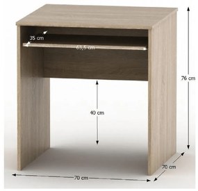 Számítógépasztal Asista AS 023 sonoma tölgy. 788561