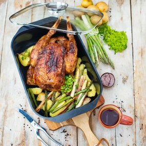 Elo 82840 Basic Sütőedény üveg fedéllel és aromafogantyúval Raffinesse 40 x 26 cm