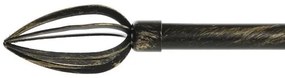 Antikolt fém függönyrúd aranyozott fekete 300/160 cm - BR-185371