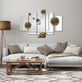 Absztrakt kép a futball-labdák (150x105 cm)