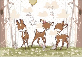 Fotótapéta gyerekeknek állatok őz erdő 254x184