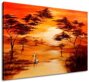 Gario Kézzel festett kép Gyönyöru Afrika Méret: 100 x 70 cm