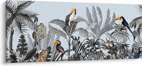 Kép - Illusztrált dzsungel (120x50 cm)