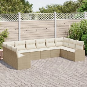 Kerti Kanapé Szett párnával tárolóval 10 pcs Beige és krém
