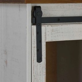 HALDEN fehér tömör fa komód 2 tolóajtóval 112x40x80 cm