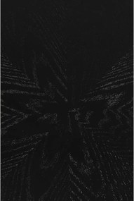 Fekete kerek dohányzóasztal tölgyfa dekorral ø 80 cm Fabio – White Label