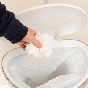 Fehér műanyag pedálos szemetes 50 l Mode – Addis
