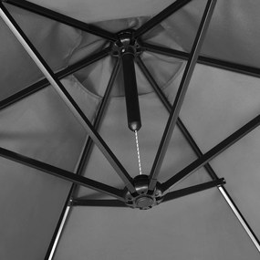 Deuba LED napernyő Mali Ø330 cm - antracit