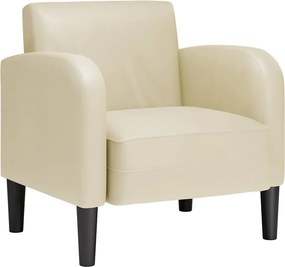 vidaXL krém műbőr kanapé szék karfával 54 cm