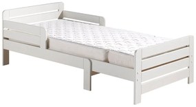 Fehér bővíthető borovi fenyő gyerekágy ágyráccsal Jumper – Vipack