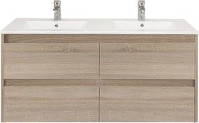 Porto 120 alsó fürdőszoba bútor mosdóval sonoma tölgy színben