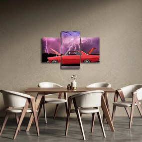 Piros autó képe (90x60 cm)