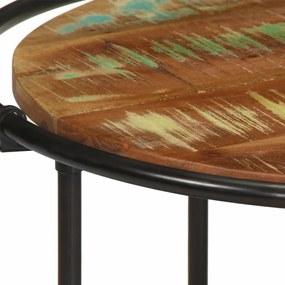 tömör újrahasznosított fa dohányzóasztal 110 x 55 x 40 cm