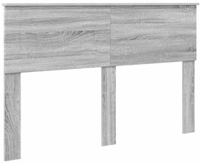 vidaXL Tárolós Ágy fejtámlával Szürke Sonoma 150 x 200 cm Faanyag