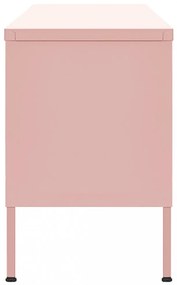rózsaszín acél TV-szekrény 105 x 35 x 50 cm