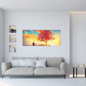 Egy fa képe a dombon (120x50 cm)