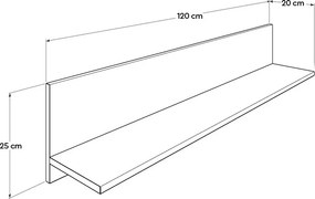 Fali polc, 120 cm – Raf-11-Tt-1