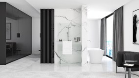 Rea Aero, zuhanyparaván WALK-IN 80x195 cm + EVO polc és törölközőtartó, KPL-K0615