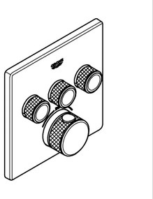 GROHE 29126AL0 - GROHTHERM SMARTCONTROL termosztát 158 × 158 mm grafitszürke
